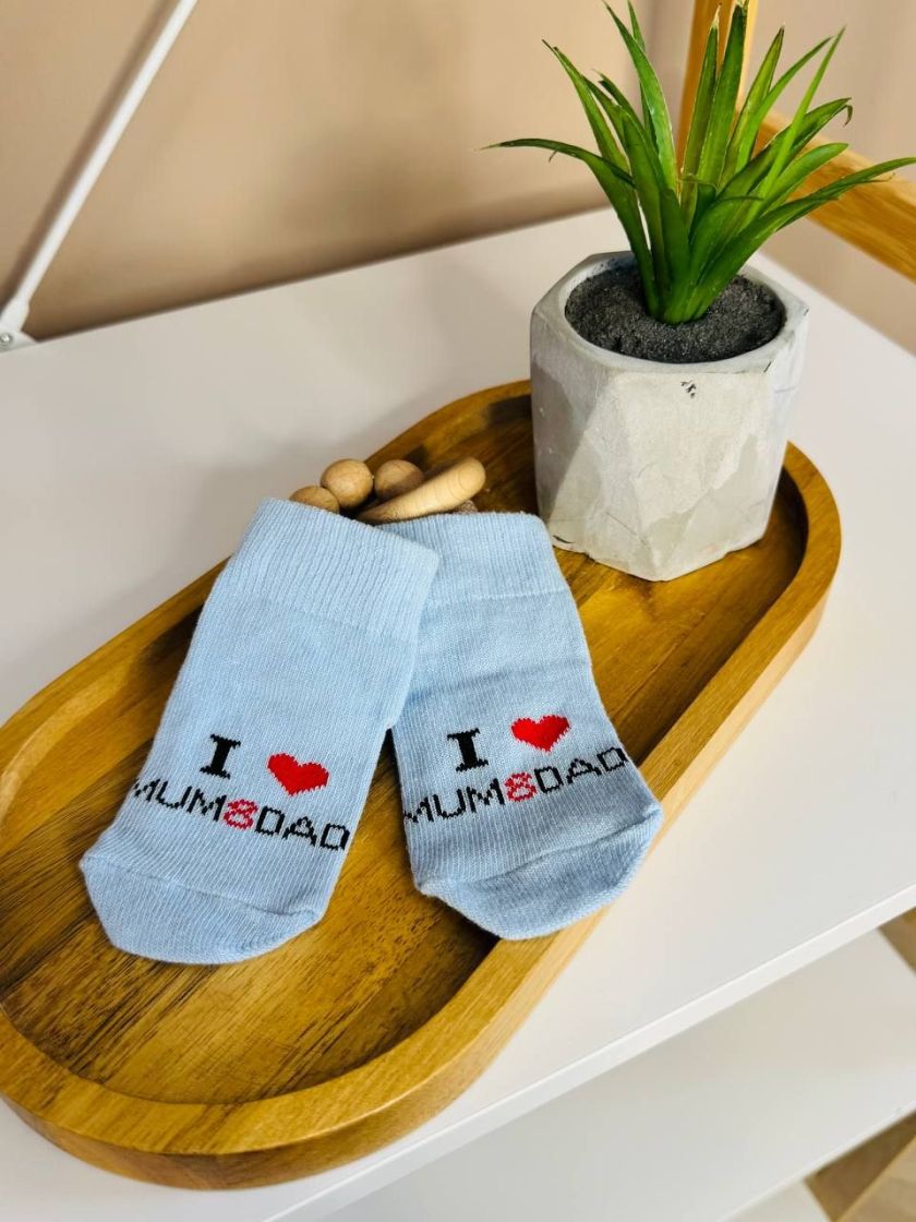 ❤ Шкарпетки Ilovedad, 3-6міс. Колір - Блакитний. Матеріал - Без утеплення (#45662915) ✓ Anna Konvert