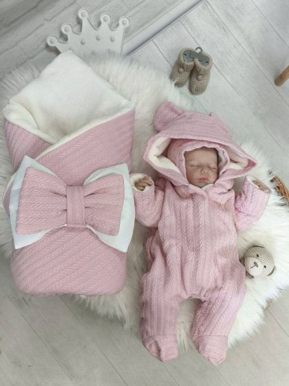 ❤ Конверт "Косичка" зима, на махрі. Колір - Пудровий (#14628867) ✓ Anna Konvert 2