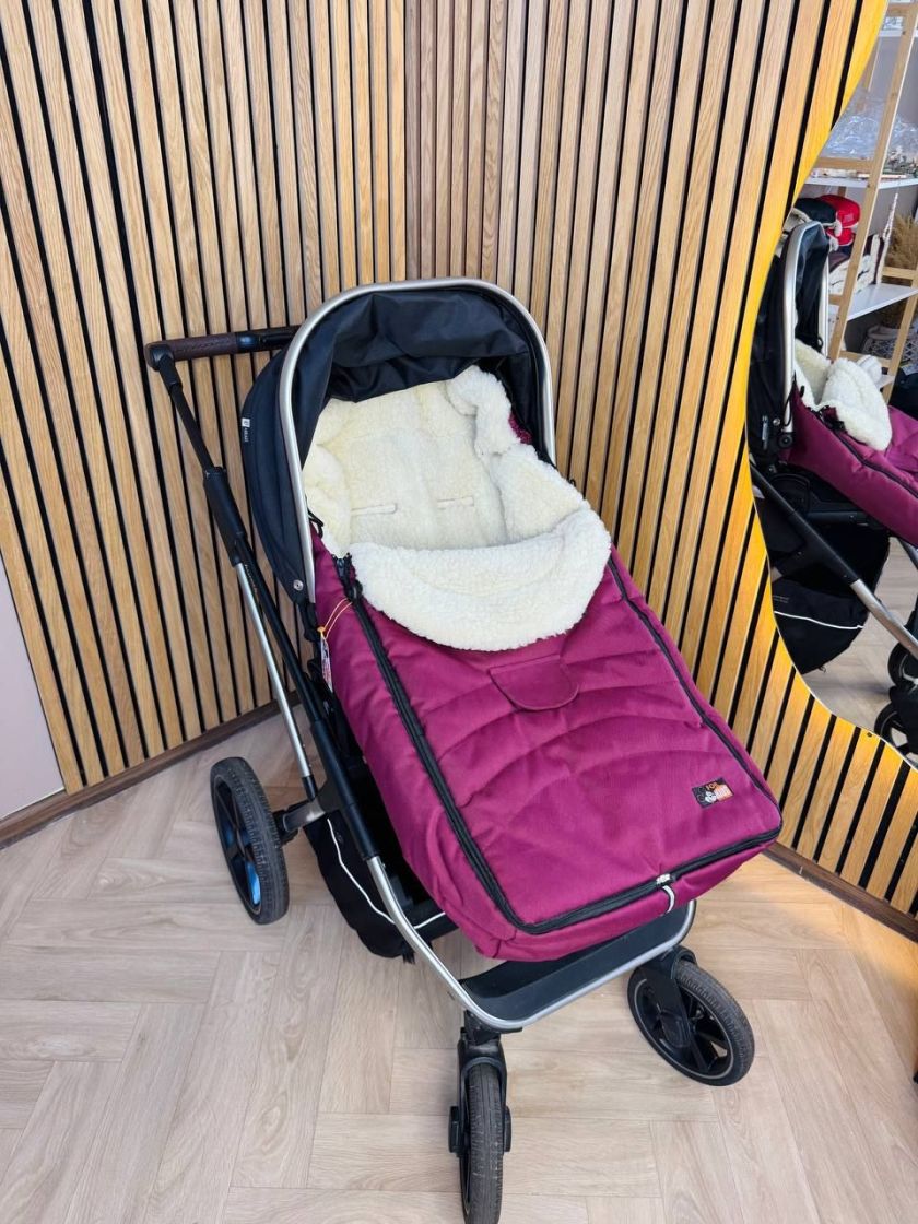 ❤ Зимовий конверт у прогулянковий візочок, санчата Maxi ForKids, 70% вовни, Бордовий, 1-3,5 років (#0381) ✓ Anna Konvert