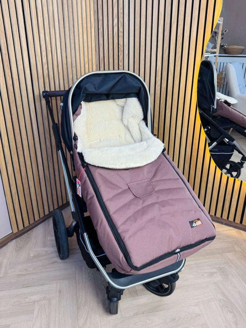 ❤ Зимовий конверт у прогулянковий візочок, санчата Maxi ForKids, 70% вовни, Шоколад, 1-3,5 років (#0382) ✓ Anna Konvert