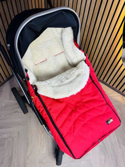 ❤ Зимовий конверт у прогулянковий візочок, санчата Maxi ForKids, 70% вовни, Червоний, 1-3,5 років (#0385) ✓ Anna Konvert 2