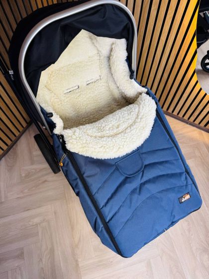 ❤ Зимовий конверт у прогулянковий візочок, санчата Maxi ForKids, 70% вовни, Синій, 1-3,5 років (#0383) ✓ Anna Konvert 2