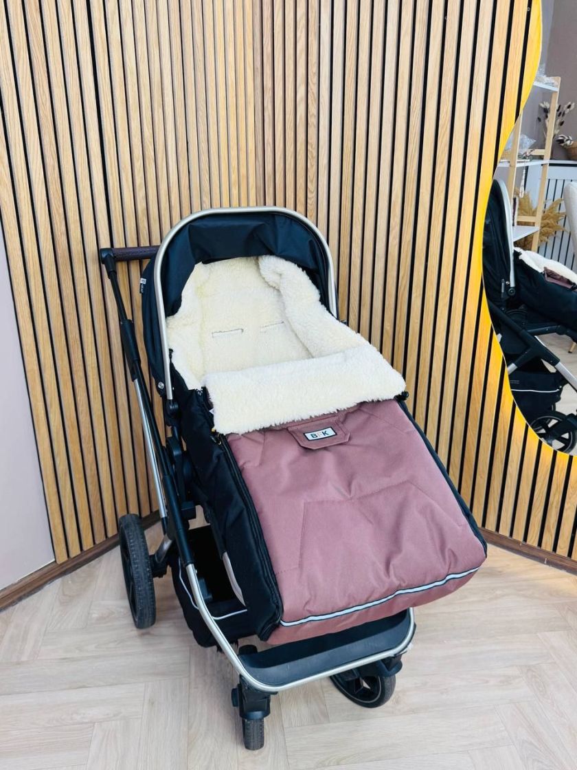 ❤ Зимовий конверт у прогулянковий візочок, санчата Ideal ForKids 1,5 - 3 роки. Колір - Шоколад (#26222237) ✓ Anna Konvert