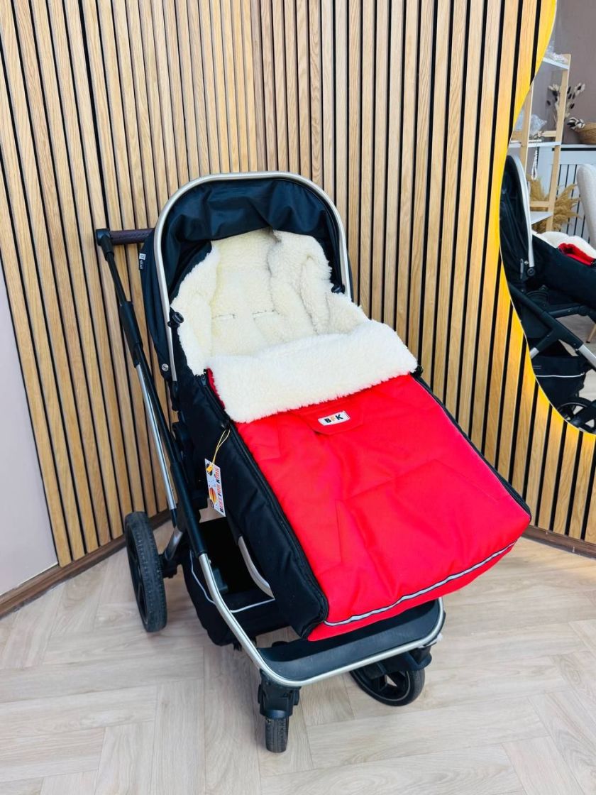 ❤ Зимовий конверт у прогулянковий візочок, санчата Ideal ForKids 1,5 - 3 роки. Колір - Червоний (#50596346) ✓ Anna Konvert