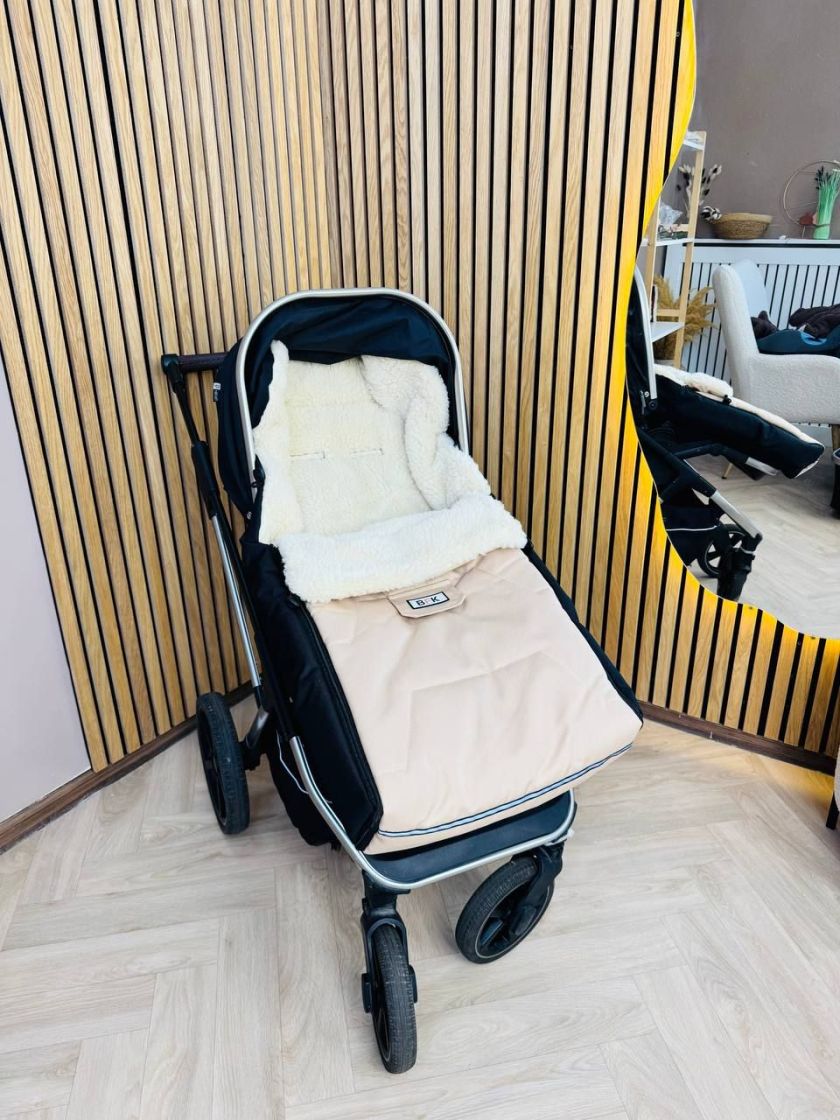 ❤ Зимовий конверт у прогулянковий візочок, санчата Ideal ForKids 1,5 - 3 роки. Колір - Бежевий (#8564752588) ✓ Anna Konvert