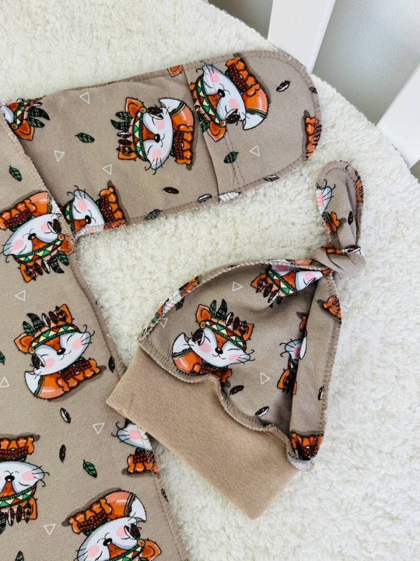 ❤ Чоловічок з шапочкою байка, 56-62см. Принт - Лисеня індеїць (#67656255) ✓ Anna Konvert