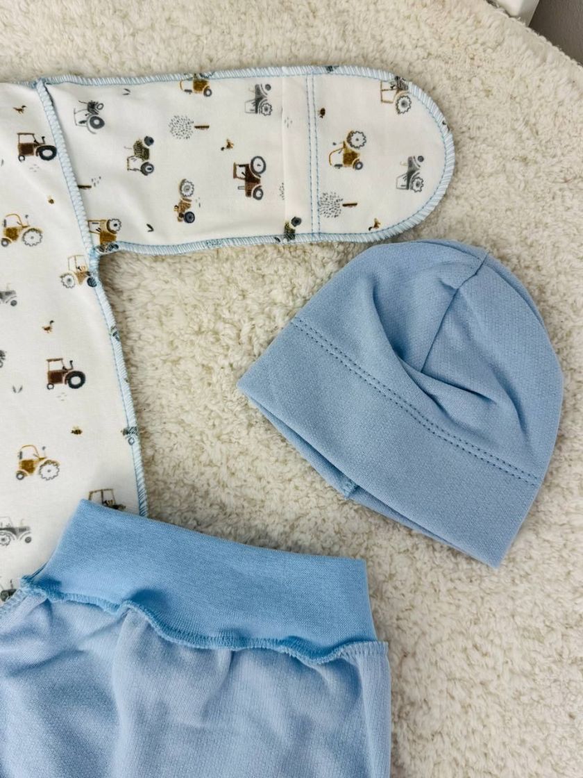 ❤ Комплект 3ка з боді, байка 56р. Принт - Тракторці (#88246622) ✓ Anna Konvert