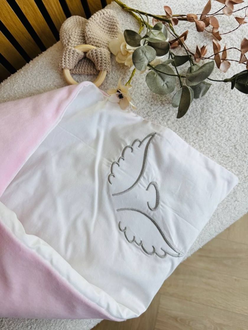 ❤ Конверт демісезонний велюр "Янголятко". Колір - Рожевий (#92113232) ✓ Anna Konvert