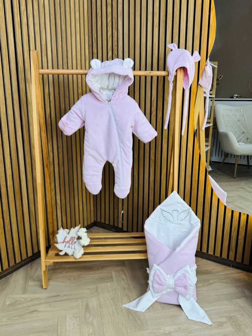 ❤ Комбез демісезонний велюр "Янголятко". Колір - Рожевий (#47776481) ✓ Anna Konvert