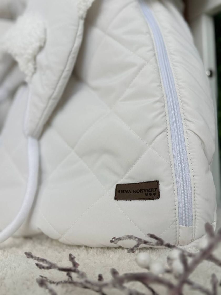 ❤ Зимовий комбінезон-кокон, мішечком, з шапочкою 0-6 міс. Колір - Молочний (#14590382) ✓ Anna Konvert