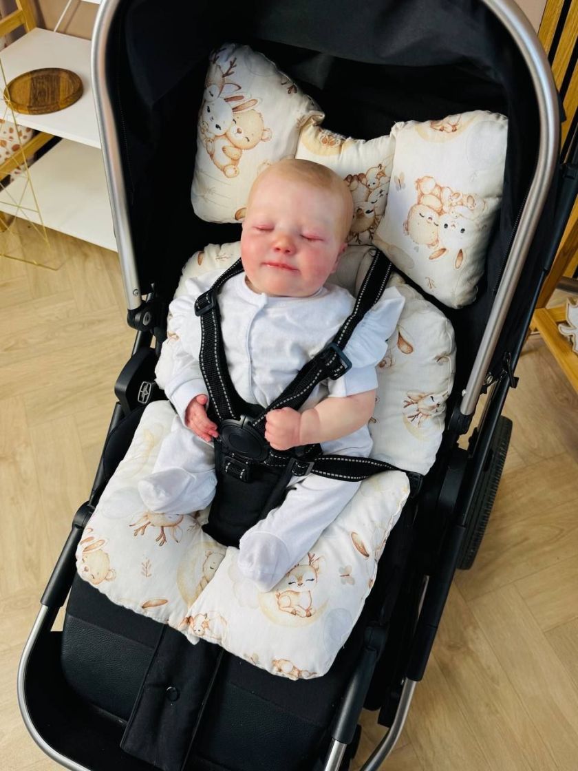 ❤ Матрасик у прогулянку 3в1. Принт - Милі звірі на місяці на білому (#86735496) ✓ Anna Konvert