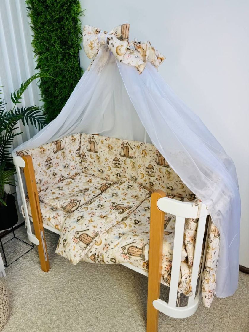 ❤ Набір у ліжко 9в1 суцільні. Принт - Принцесса з пташками (#80380693) ✓ Anna Konvert