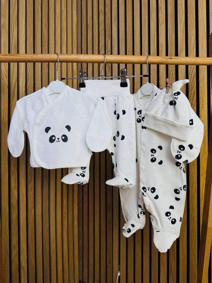 ❤ Комплект 4 предмети Smile. Принт - Панди контур. Розмір - 56 (#16820501) ✓ Anna Konvert