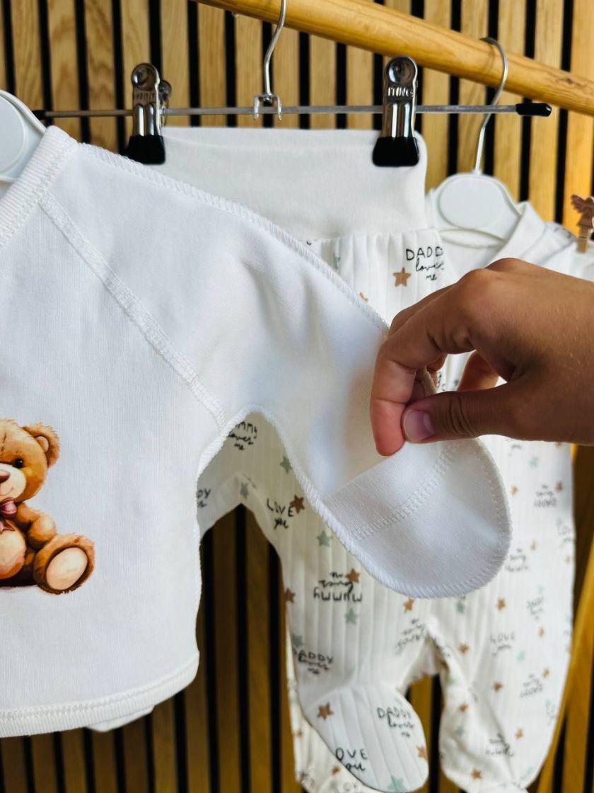 ❤ Комплект 4 предмети Smile. Принт - Love you білий. Розмір - 56 (#33278984) ✓ Anna Konvert