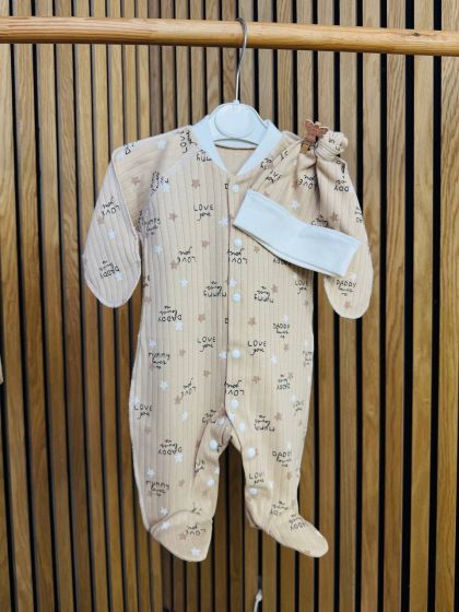 ❤ Комплект 4 предмети Smile. Принт - Love you бежевий. Розмір - 56 (#56290931) ✓ Anna Konvert 2