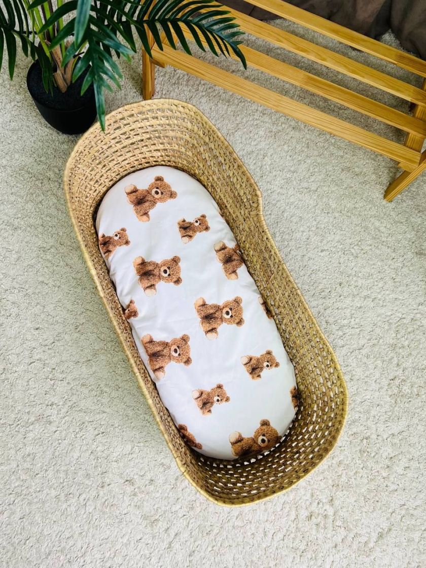 ❤ Простирадло непромакаюче у візочок на гумці. Принт - Ведмеді тедді, сидячі (#22972161) ✓ Anna Konvert