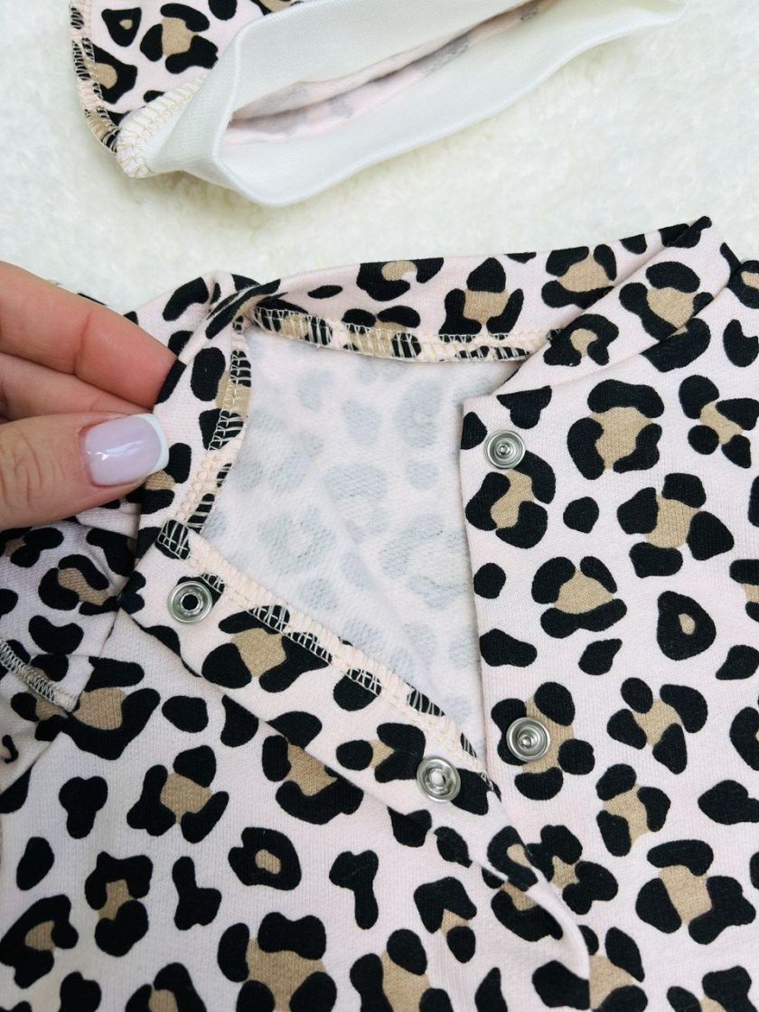 ❤ Чоловічок з шапочкою "Метелик", байка, 56р. БО. Принт - Леопард з рюшами. Розмір - 56см (#38269691) ✓ Anna Konvert
