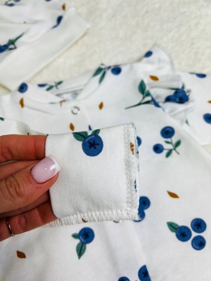 ❤ Чоловічок з шапочкою "Метелик", байка, 56р. БО. Принт - Лохина на гілочці. Розмір - 56см (#130-02-15) ✓ Anna Konvert 2