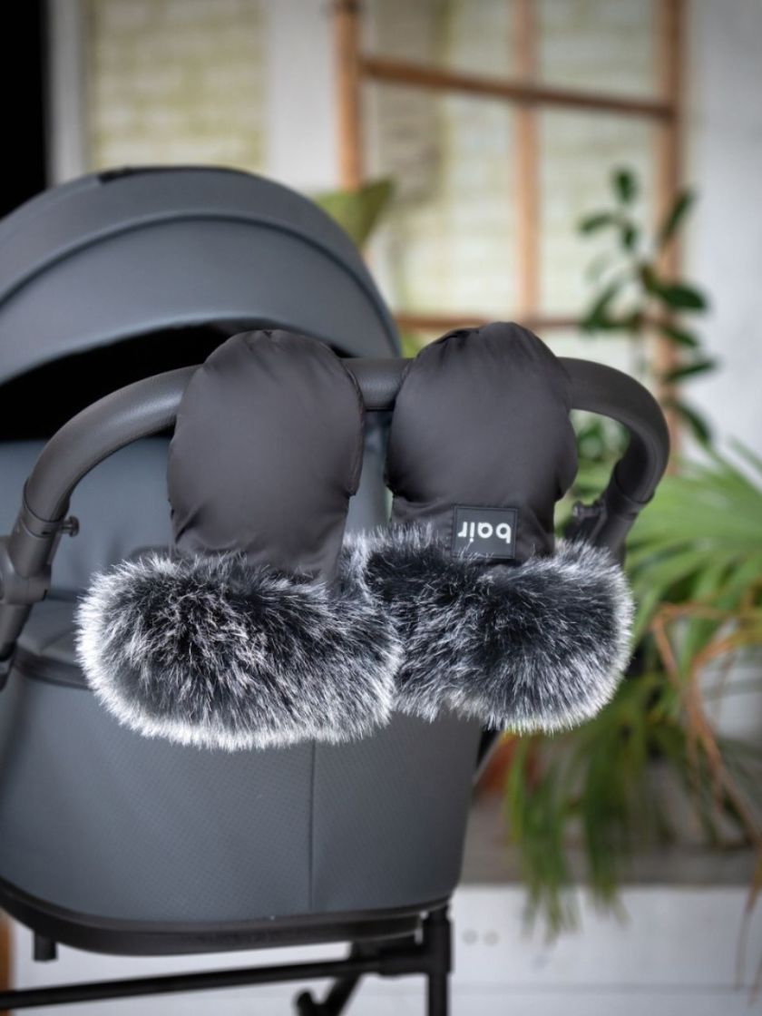 ❤ Рукавиці до візочка Bair Northmuff з опушкою. Колір - Black Noire (#94689033) ✓ Anna Konvert