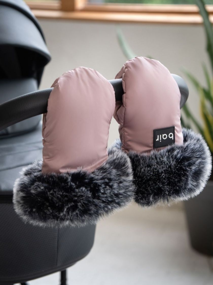 ❤ Рукавиці до візочка Bair Northmuff з опушкою. Колір - Pink Powder (#62006494) ✓ Anna Konvert