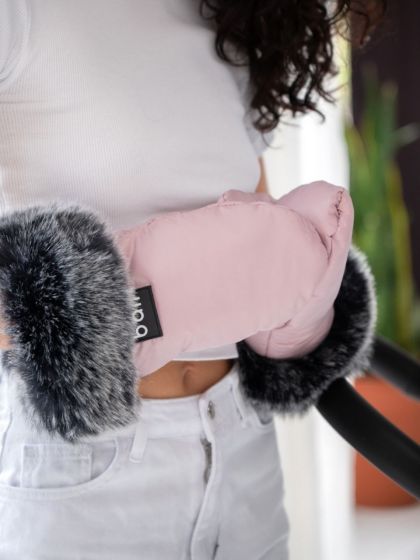 ❤ Рукавиці до візочка Bair Northmuff з опушкою. Колір - Pink Powder (#62006494) ✓ Anna Konvert 2