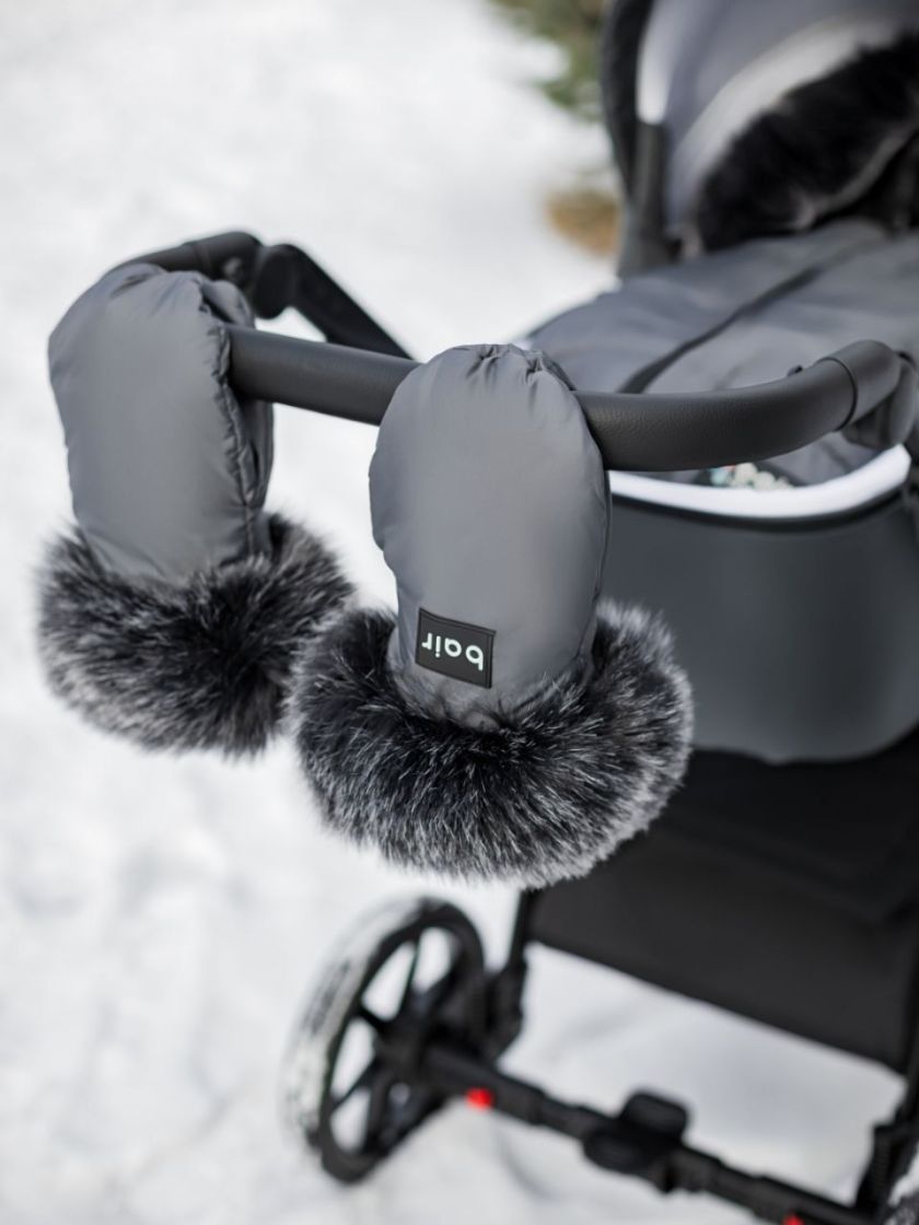 ❤ Рукавиці до візочка Bair Northmuff з опушкою. Колір - Smoke Graphite (#54814694) ✓ Anna Konvert