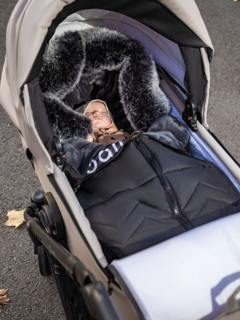 ❤ Зимовий конверт у візочок Bair Alaska Thermo від 2 до 3х років. Колір - Black noire (#15275708) ✓ Anna Konvert