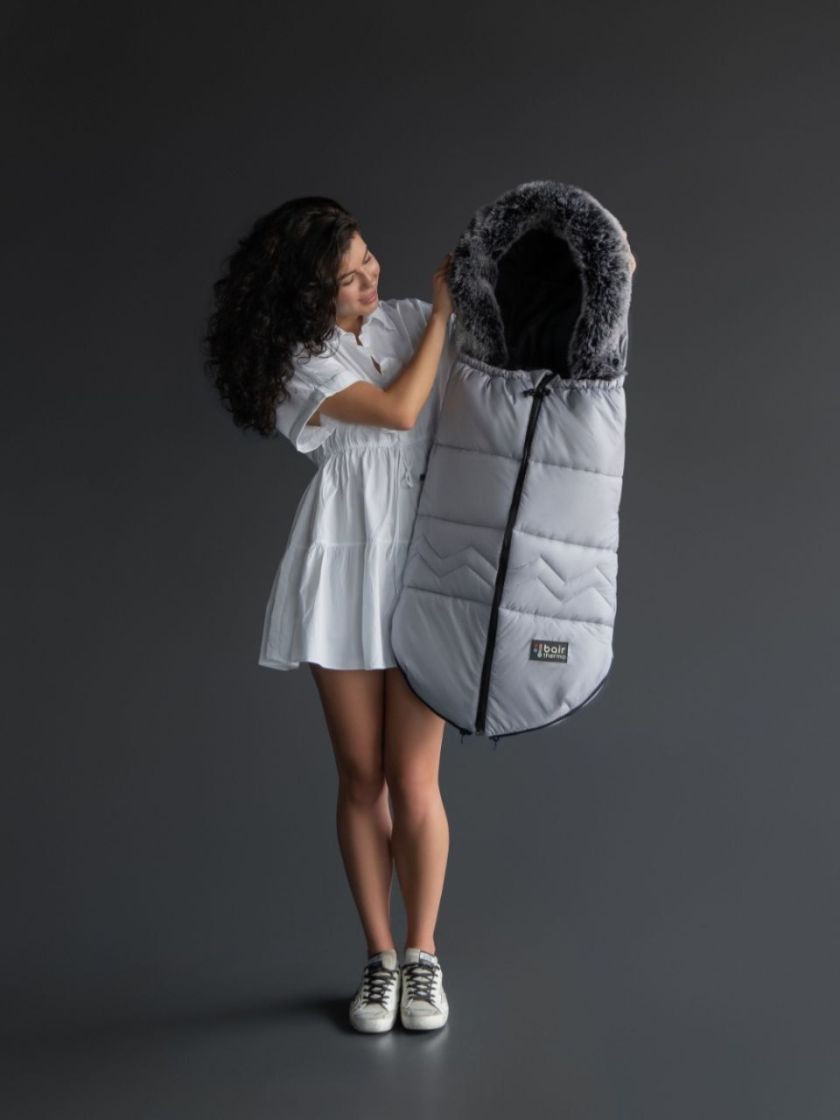 ❤ Зимовий конверт у візочок Bair Alaska Thermo від 2 до 3х років. Колір - Owl grey (#54120071) ✓ Anna Konvert