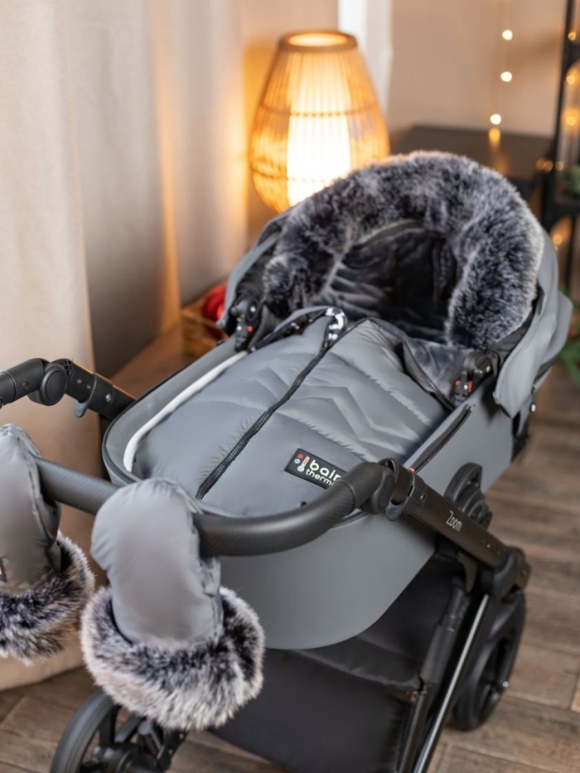 ❤ Зимовий конверт у візочок Bair Alaska Thermo від 2 до 3х років. Колір - Smoke graphite (#43434546) ✓ Anna Konvert