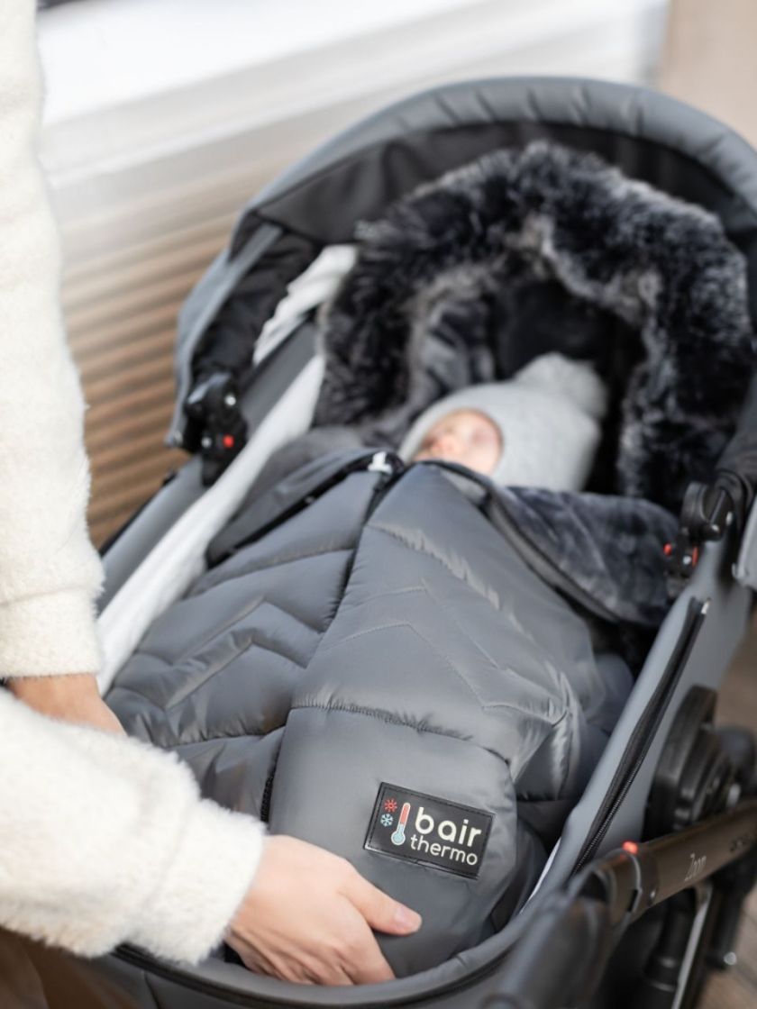 ❤ Зимовий конверт у візочок Bair Alaska Thermo від 2 до 3х років. Колір - Smoke graphite (#43434546) ✓ Anna Konvert
