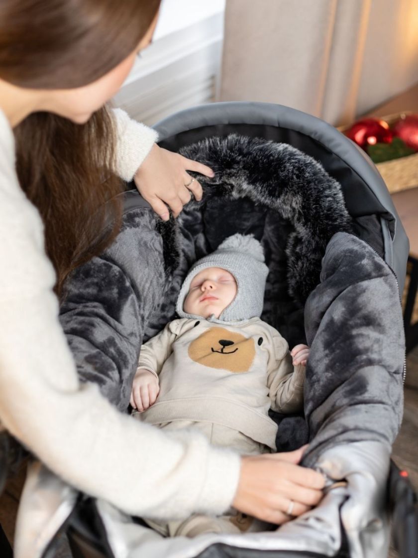 ❤ Зимовий конверт у візочок Bair Alaska Thermo від 2 до 3х років. Колір - Smoke graphite (#43434546) ✓ Anna Konvert