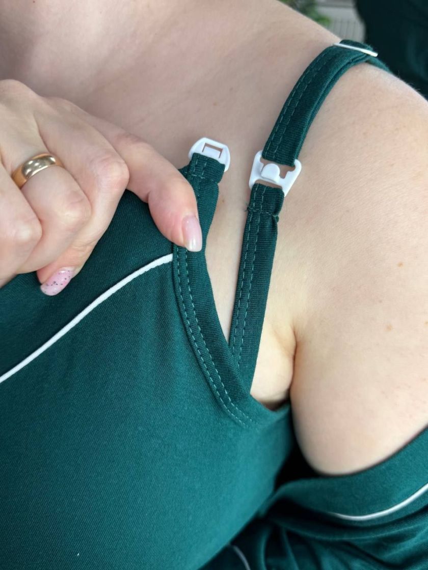 ❤ Комплет сорочка та халат для годування "Кант". Колір - Ізумруд. Розмір - 56-58 (#10129925) ✓ Anna Konvert