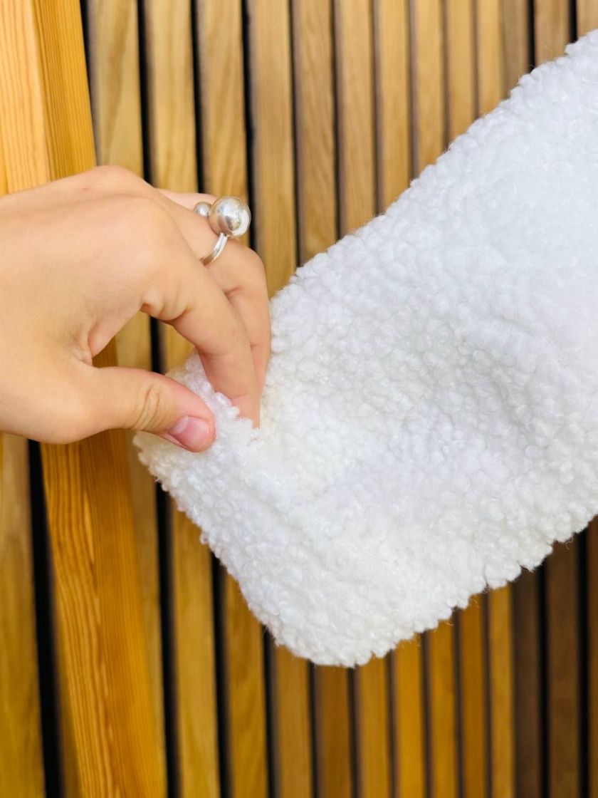 ❤ Зимовий комбінезон з шапочкою барашек, 0-3 міс. Колір - Молочний (#0046) ✓ Anna Konvert