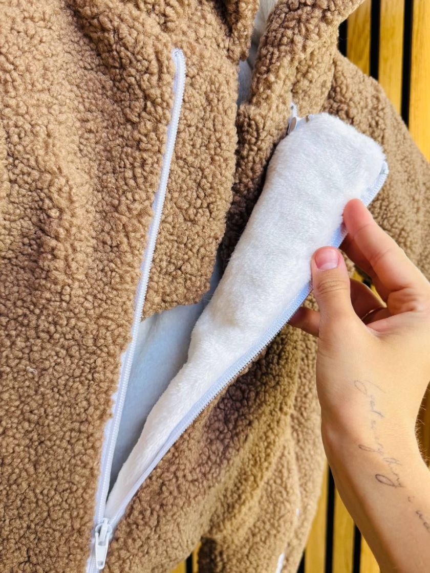 ❤ Зимовий комбінезон з шапочкою барашек, 0-3 міс. Колір - Гіркий шоколад (#12283931) ✓ Anna Konvert