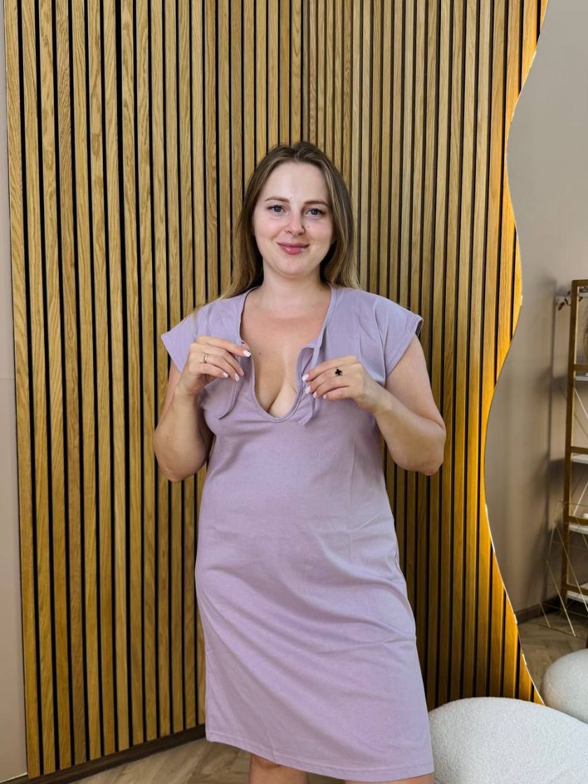 ❤ Сорочка на пологи бавовняна. Колір - Пудра. Розмір - 54-56 (#85341223) ✓ Anna Konvert