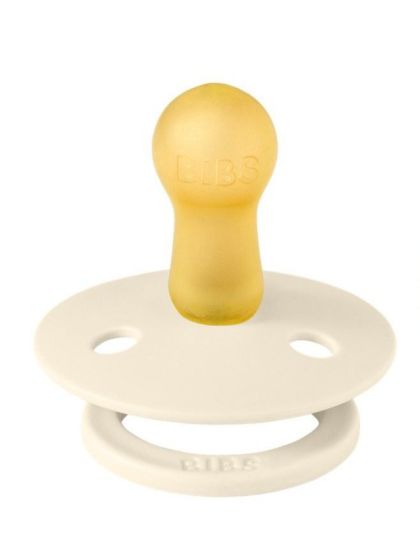 ❤ Соска пустушка BIBS Colour Latex Round (кругла). Колір - Ivory/Dark Oak. Розмір - 0-6 міс (#93315798) ✓ Anna Konvert 2