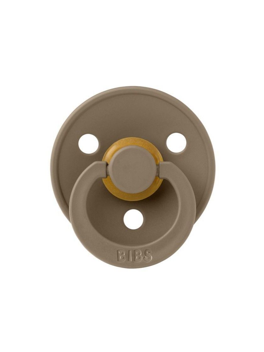 ❤ Соска пустушка BIBS Colour Latex Round (кругла). Колір - Ivory/Dark Oak. Розмір - 0-6 міс (#93315798) ✓ Anna Konvert