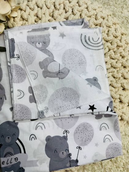 ❤ Пелюшки бавовняні. Принт - Ведмідь з веселками сірий. (#61873441) ✓ Anna Konvert 2