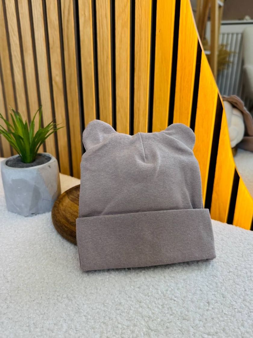 ❤ Шапочка 62-68, стрейчева. Колір - Бежевий (#89652) ✓ Anna Konvert