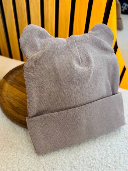 ❤ Шапочка 62-68, стрейчева. Колір - Бежевий (#89652) ✓ Anna Konvert 2