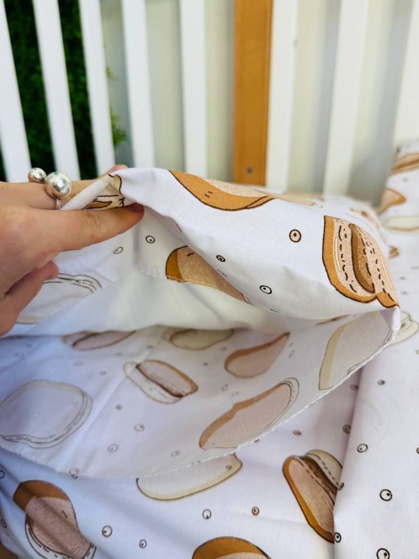 ❤ Змінна дитяча постіль, розмір підковдри 140 см на 110 см. Принт - Макарун бежеві (#19304181) ✓ Anna Konvert