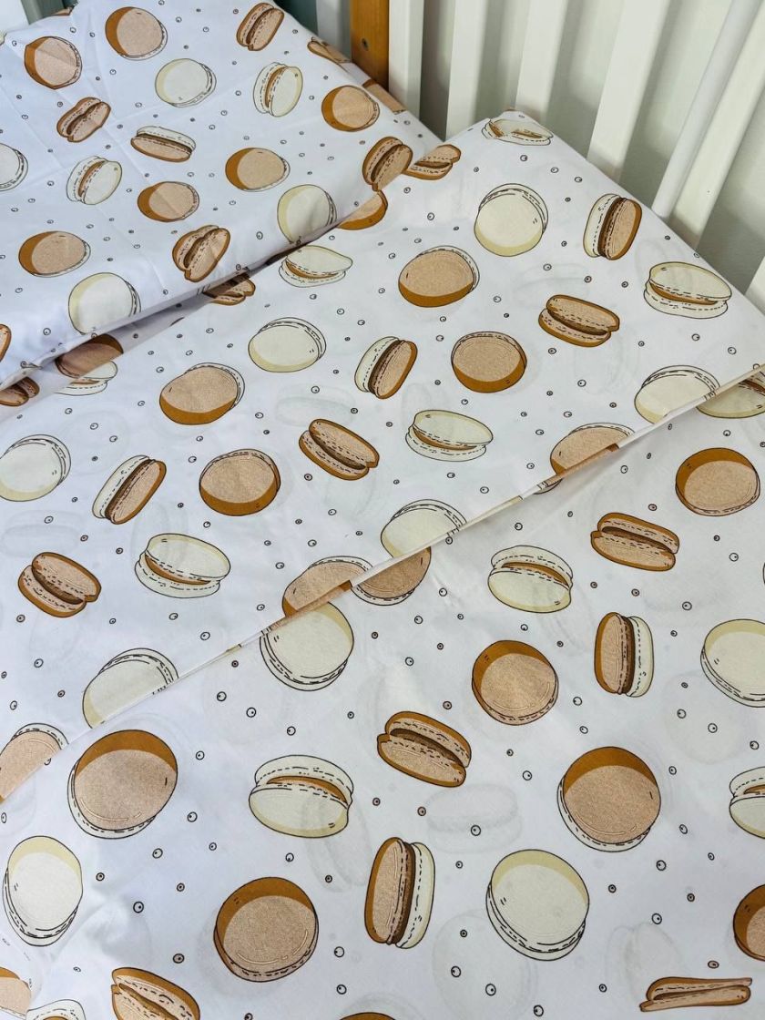 ❤ Змінна дитяча постіль, розмір підковдри 140 см на 110 см. Принт - Макарун бежеві (#19304181) ✓ Anna Konvert