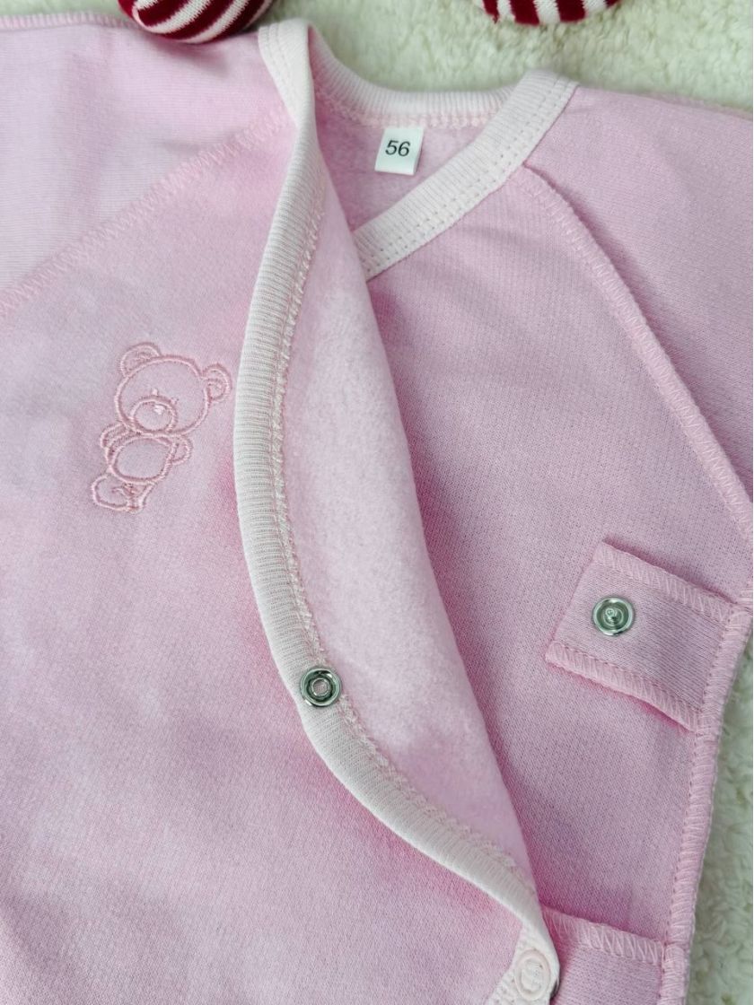 ❤ Комплект 3ка з сорочкою, байка 56-62см. Принт - Рожевий однотон (#56087137) ✓ Anna Konvert