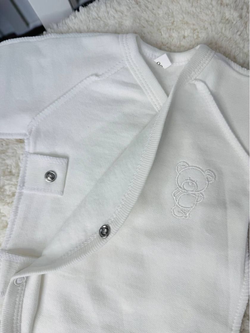 ❤ Комплект 3ка з боді, байка 56р. Принт - Вишитий ведмедик "молочний" (#44747142) ✓ Anna Konvert