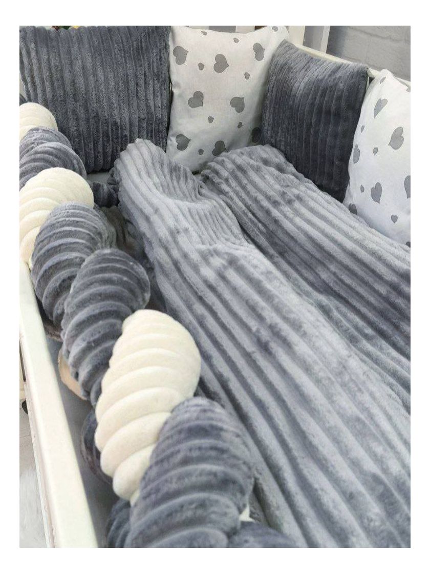 ❤ Набір коса Шиншила Elliz. Колір - Сірий з сірими серцями (#92378023) ✓ Anna Konvert