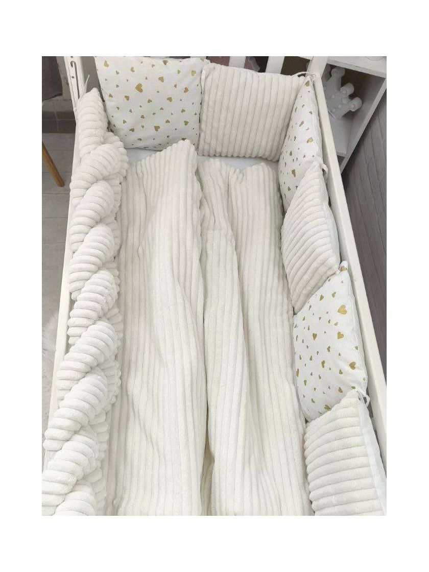 ❤ Набір коса Шиншила Elliz. Колір - Молочний з золотими серцями (#15526751) ✓ Anna Konvert