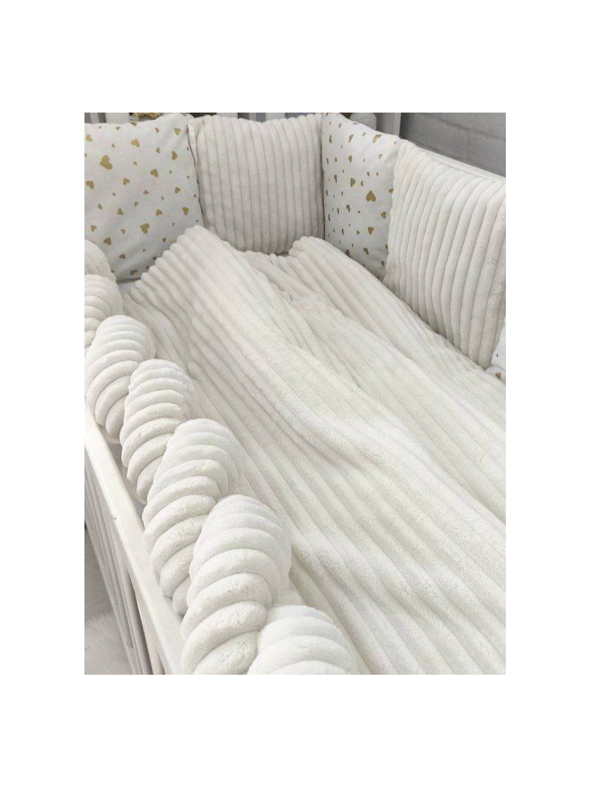 ❤ Набір коса Шиншила Elliz. Колір - Молочний з золотими серцями (#15526751) ✓ Anna Konvert