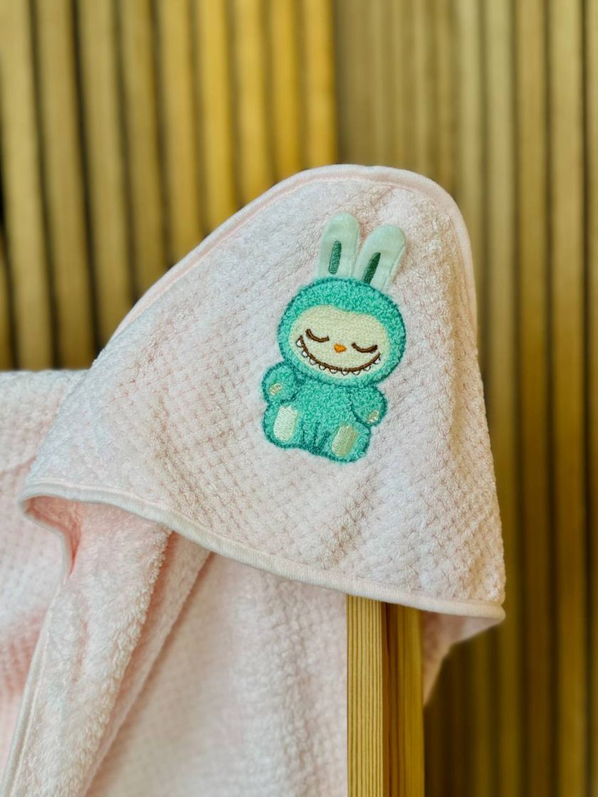 ❤ Рушник-кутик, дитячий "Лабубу" 90*90см. Кольори - Рожевий (#91729887) ✓ Anna Konvert