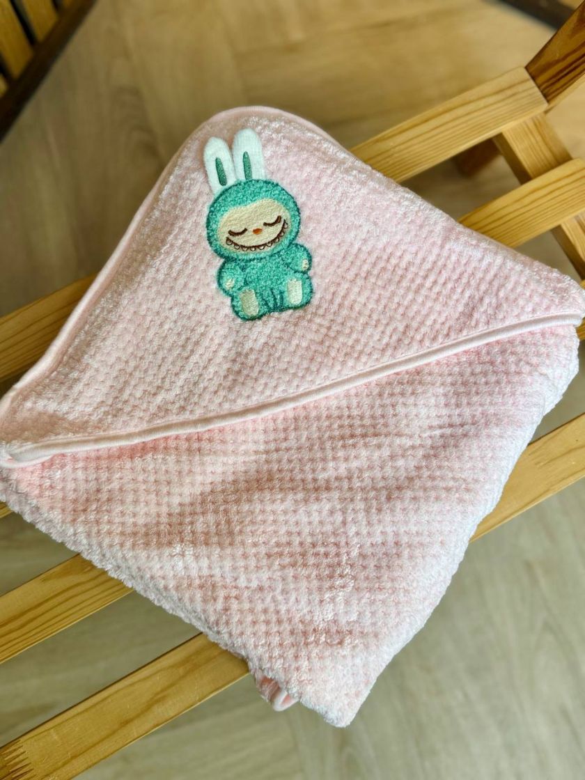❤ Рушник-кутик, дитячий "Лабубу" 90*90см. Кольори - Рожевий (#91729887) ✓ Anna Konvert