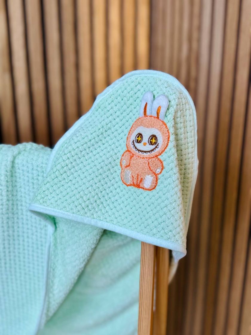 ❤ Рушник-кутик, дитячий "Лабубу" 90*90см. Кольори - Зелений (#78901813) ✓ Anna Konvert